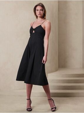 Banana Republic Factory Bandeau Cotton Midi Dress Size 8P